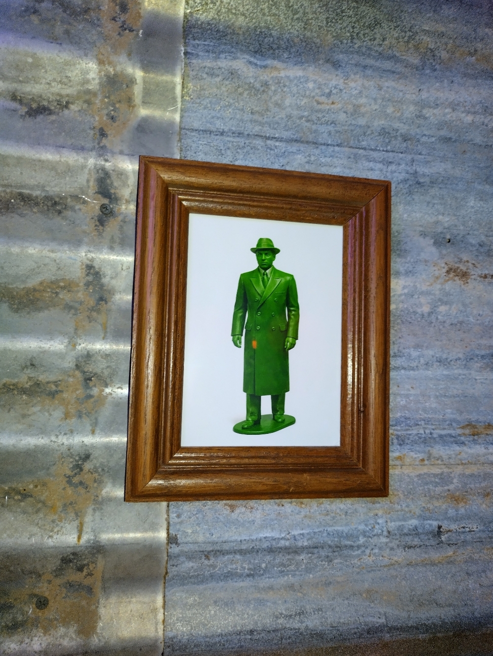 La Cosa Nostra Lucky Luciano Retro Mafia Plastic Army Man Framed Art Print